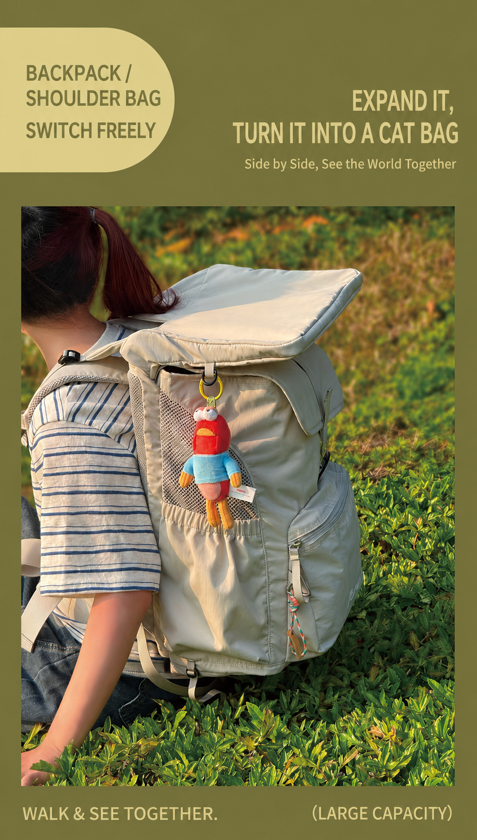 Purrfect™Adventure Cat Backpack with Elevated Perch – Outdoor Cat Carrier Travel Backpack for Hiking & Exploring