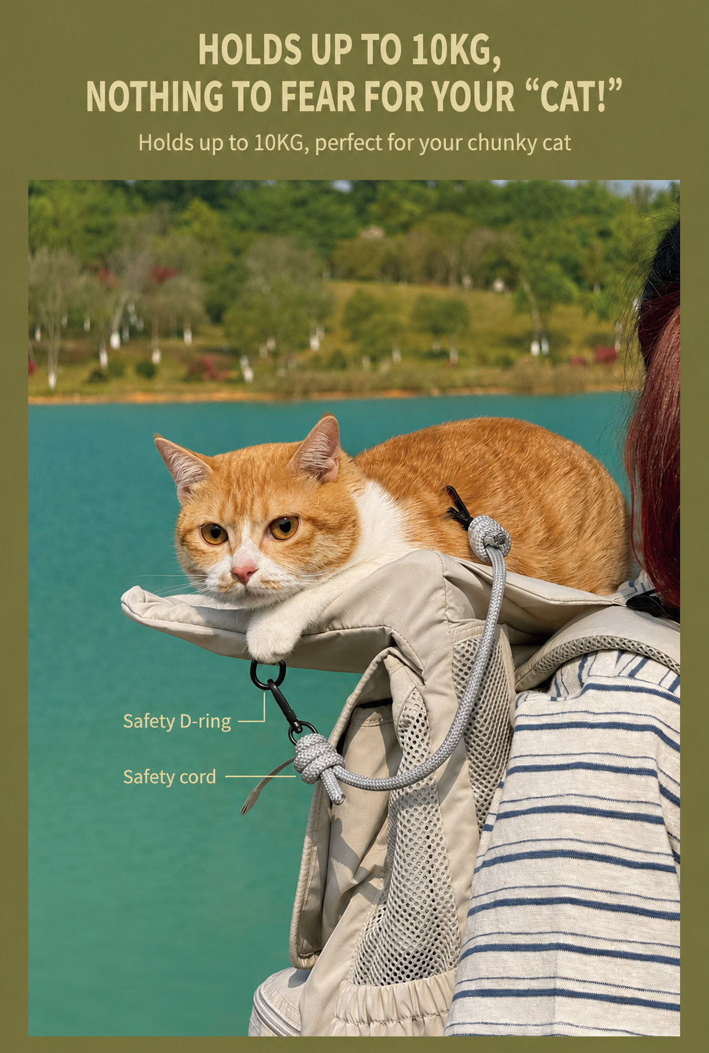 Purrfect™Adventure Cat Backpack with Elevated Perch – Outdoor Cat Carrier Travel Backpack for Hiking & Exploring