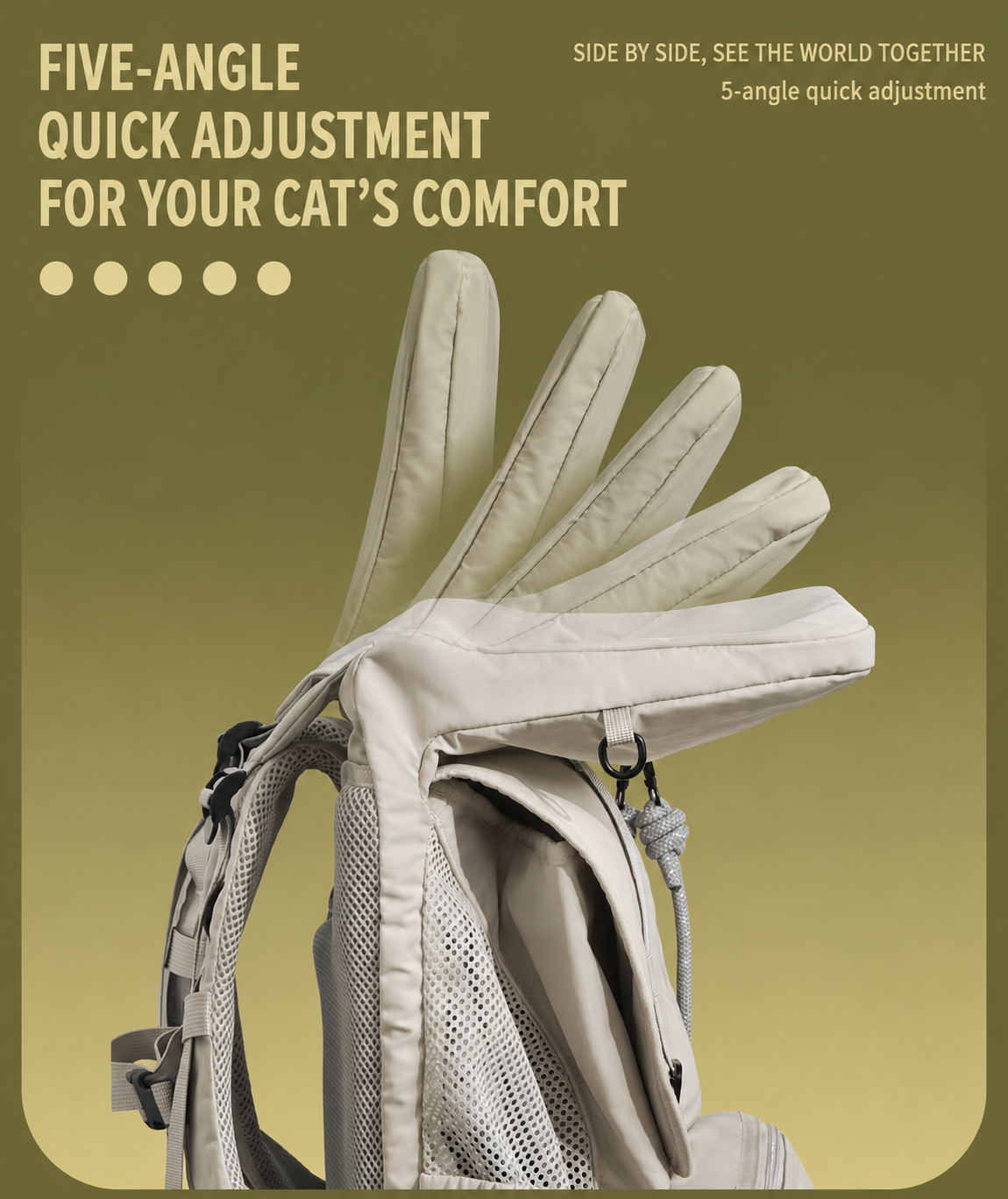 Purrfect™Adventure Cat Backpack with Elevated Perch – Outdoor Cat Carrier Travel Backpack for Hiking & Exploring